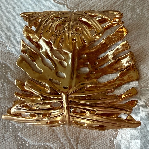 LEAF BRACELET| Rebekajewelry Gold Leaf Cuff Bracelet